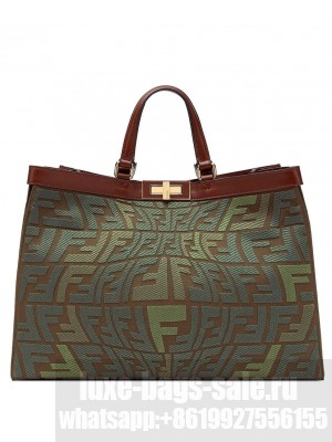 Fendi Peekaboo X-Tote 8BH374 Green