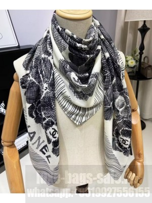 Chanel Women's Camellia Print Square Scarf