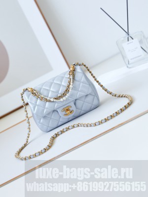 Chanel MINI FLAP BAG AS4385 light blue