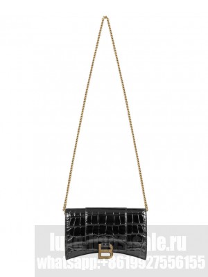 Balenciaga Hourglass Wallet On Chain 6560501 Black