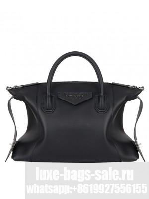 Givenchy Small Antigona Soft Bag In Smooth Leather Black