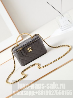 CHANEL MINI CLUTCH WITH CHAIN AP3820 dark gray
