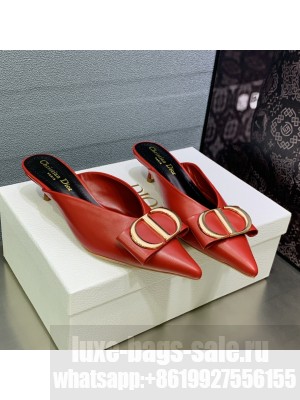 Dior Mule 4.5cm Lambskin Red