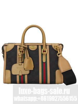 Gucci Small Canvas Top Handle Bag 715772 Brown