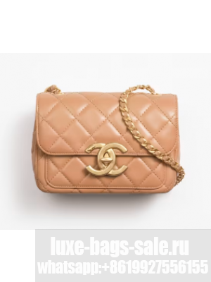 CHANEL MINI FLAP BAG AS5026 Dark Beige