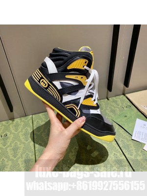 Gucci Unisex Basket High-Top Sneakers 05 2021 Collection