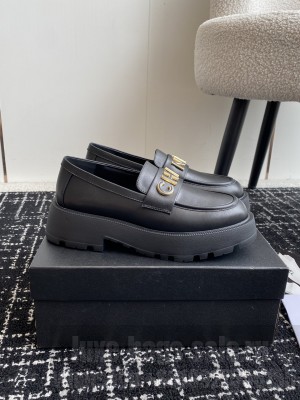 Chanel Calfskin CC Logo Loafer Black