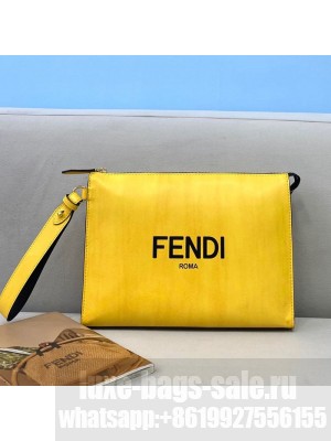 Fendi Flat Pouch Yellow  2021 Collection
