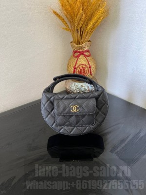 Chanel POUCH Lambskin & Gold-Tone Metal AP3467 black