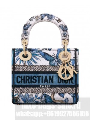 Christian Dior Mini Lady D-Lite Bag Blue