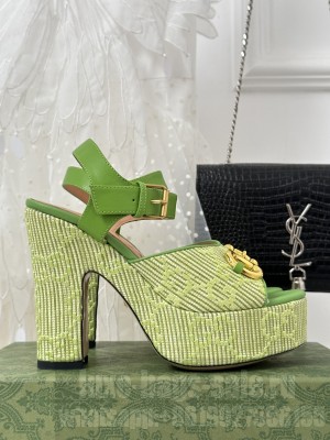 Gucci Women's horsebit 120mm heel with 30mm platform Sandals 07