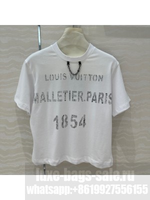 Louis Vuitton Cotton T-shirt LV121722 White 2024