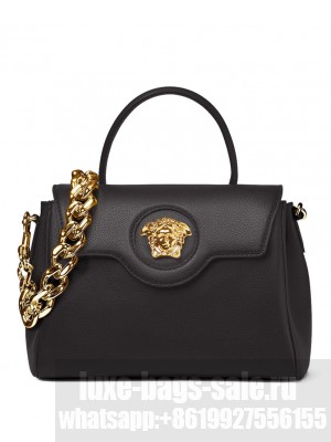 Versace La Medusa Medium Handbag Black