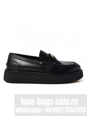 Miumiu Women's Brushed Leather Loafers 5D175E Black