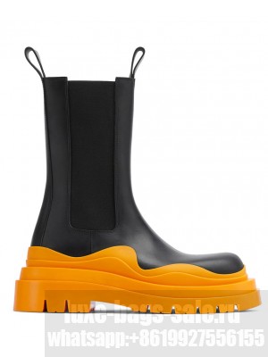 Bottega Veneta Unisex Tire Chelsea Boot Orange