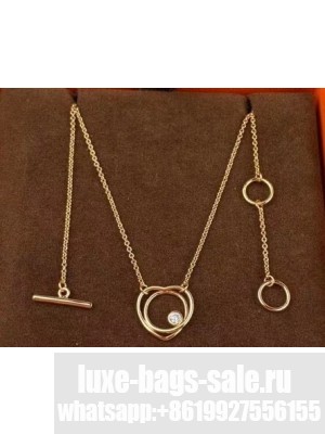 Hermes Vertige Coeur Necklace Gold