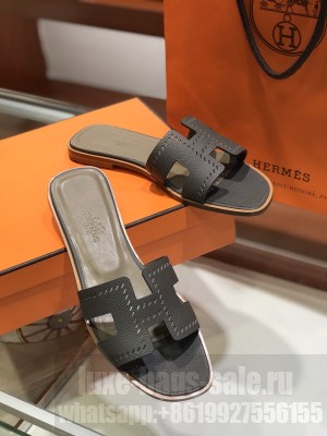 Hermes Oran Flat slippers in epsom leather 010 2021 Collection