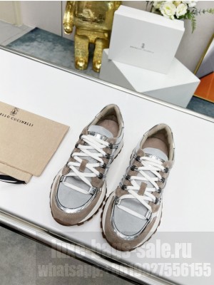 Brunello Cucinell Suede and techno fabric runners sneakers 011