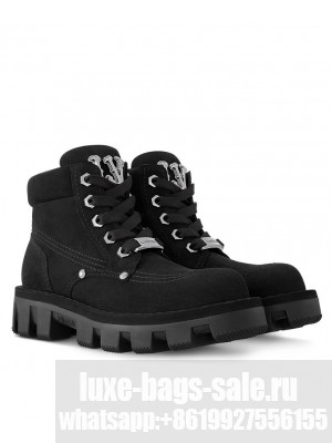 Louis Vuitton Unisex LV Checker Ankle Boot 1ACN7Y Black
