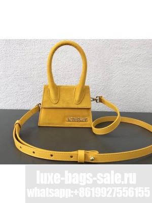 Jacquemus Leather Le Chiquito Micro Bag Suede Yellow