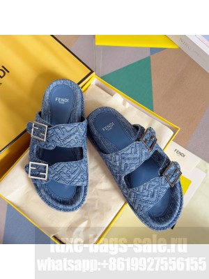 Fendi Feel Unisex Flat Slide Sandals 016