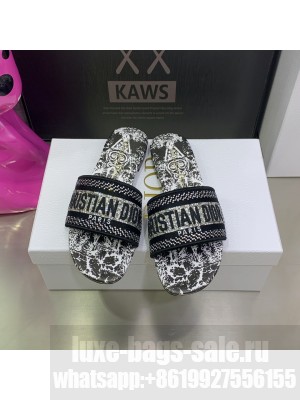 Dior Dway Slide With Crystal Embroidered Cotton 2023 Collection 04