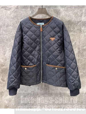 Prada Women's Diamond Checkered Jacket Black