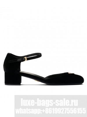 Prada Women's Velvet Pumps 1I357N Black