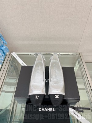 Chanel Calfskin & Grosgrain Ballet Flat with Back Bow 2023 04