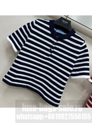 Prada Striped Short Top Black 2025