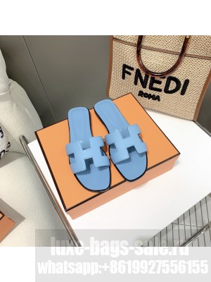Hermes Oran Flat slippers in Box calfskin 050 2021 Collection