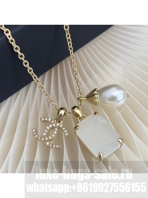 Chanel Crystal Necklace Stone White Spring/Summer 2021 Collection