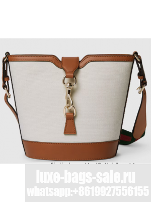 GUCCI MINI BUCKET SHOULDER BAG 782908 white&brown