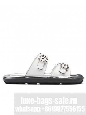 Prada Women's Leather Sandals White