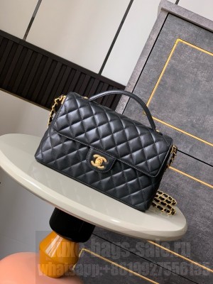 Chanel SMALL FLAP BAG WITH TOP HANDLE AS5356 black