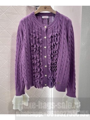 Valentino Women's Wool Cardigan Purple