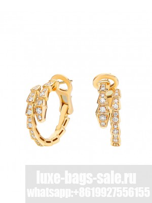 Bvlgari Women's Serpenti Viper Earrings Golden