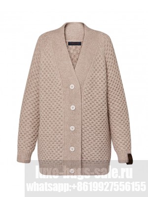 Louis Vuitton Women's Honeycomb Knit Cardigan Cream