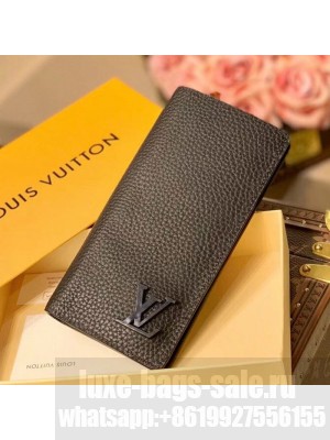 Louis Vuitton Men's Aerogram Matte Brazza Wallet M69980 Black 2021 Collection