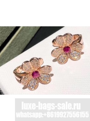 Van Cleef & Arpels Frivole Earrings Pink Gold