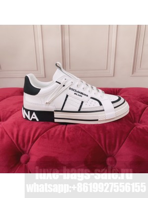 DOLCE & GABBANA UNISEX CALFSKIN 2.ZERO CUSTOM LOW-TOP SNEAKERS WITH CONTRASTING DETAILS 2022 COLLECTION 02
