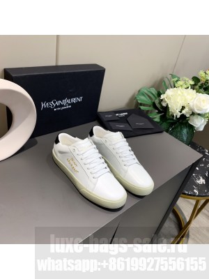 Saint Laurent Gold Embroidered Calfskin Sneakers Black 06 2021 Collection