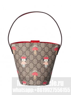 Gucci Children s Printed GG Bucket Bag Red