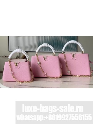Louis Vuitton Capucines Original Leather Bag M22375 Light Pink