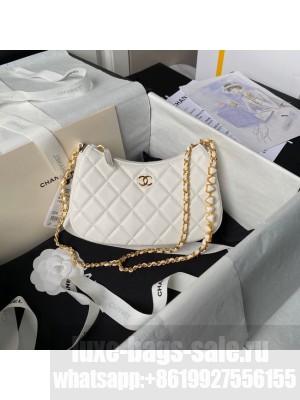 CHANEL 24P CLUTCH WITH CHAIN AP3763 white