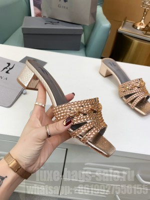 GINA UTAH 55mm In Pearl Croc Rose Gold 2021 Collection