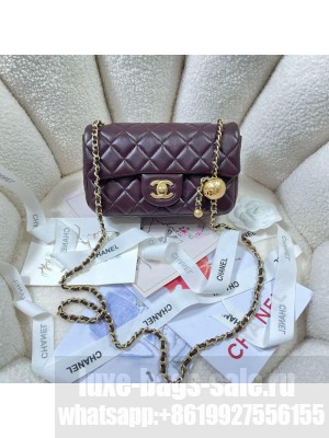 Chanel SMALL FLAP BAG AS1787 wine