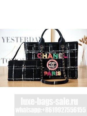 Chanel 22K SHOPPING BAG AS3257 black