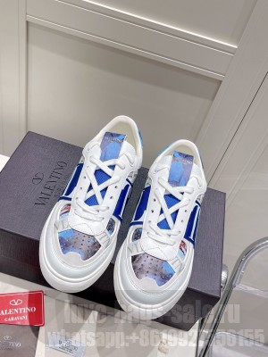 VALENTINO VL7N LOW-TOP SNEAKERS IN CALFSKIN AND MESH FABRIC WITH BANDS SNEAKERS 2022 COLLECITON 06