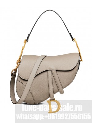 Christian Dior Saddle Bag With Strap Apricot
